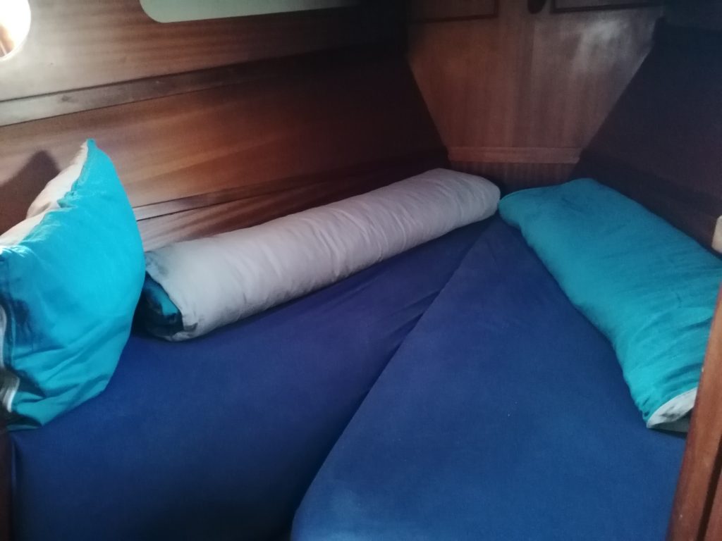 Bugkabine mit Doppelkoje