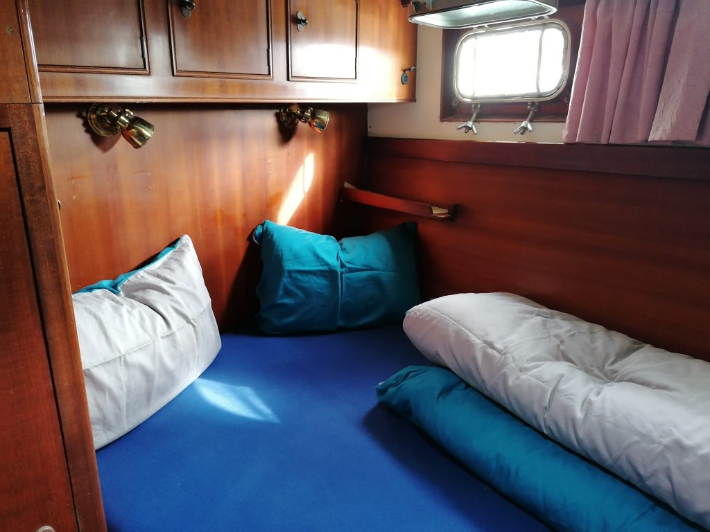 Eignerkabine mit Doppelkoje und eigenem Bad